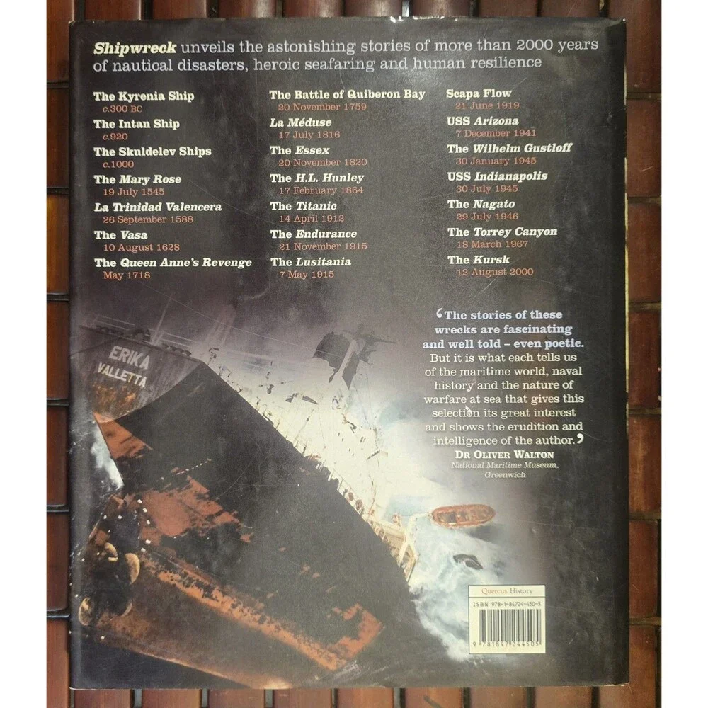 Shipwreck: A History of Disasters At Sea By Sam Willis Hardcover Illustrated